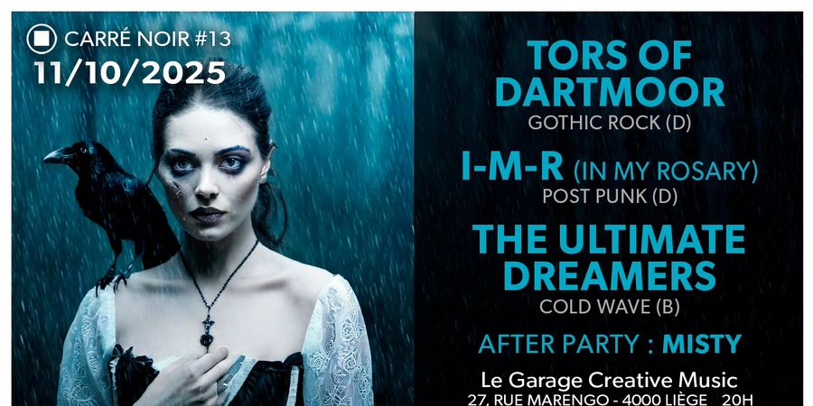 image - Tors of Dartmoor, I-M-R (In My Rosary), The Ultimate Dreamers + Misty dj sets