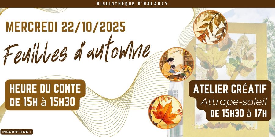 image - Heure du conte et atelier créatif à la bibliothèque d'Halanzy | Feuilles d'automne