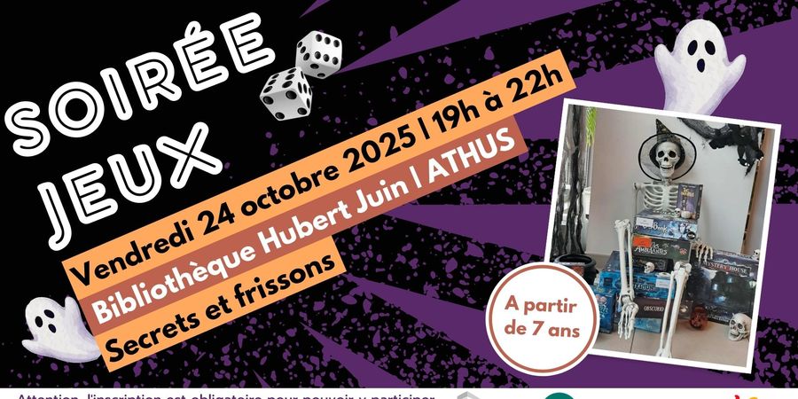 image - Soirée jeux à la bibliothèque d'Athus | Secrets et frissons
