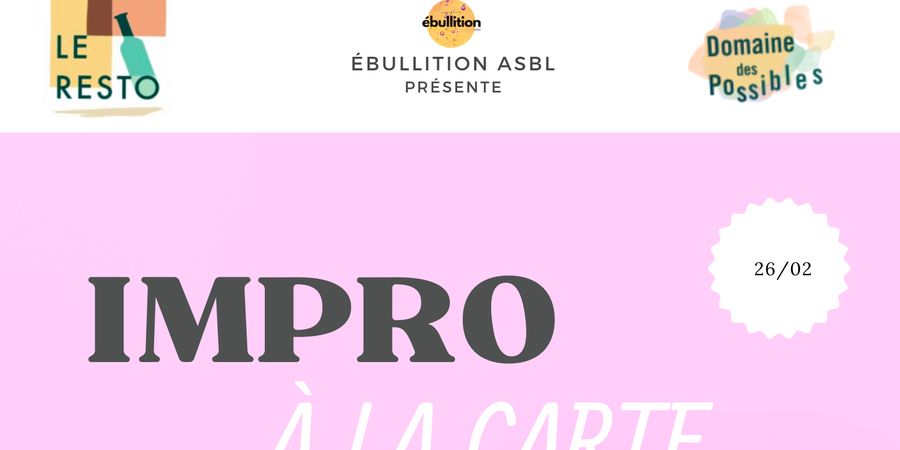 image - Impro au resto - Impro à la carte, la saison des amours