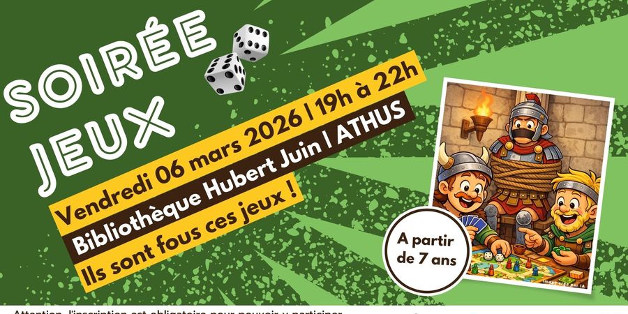 image - Soirée jeux à la bibliothèque d'Athus | Ils sont fous ces jeux !