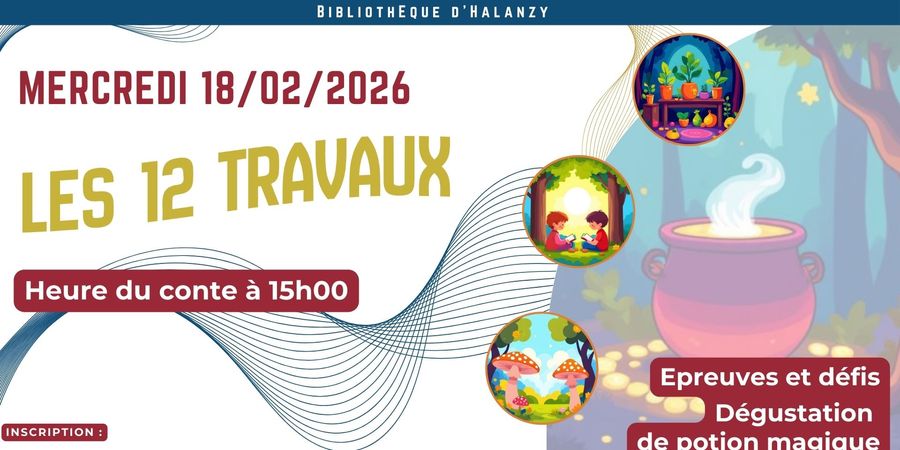 image - Heure du conte à la bibliothèque d'Halanzy | Les 12 travaux