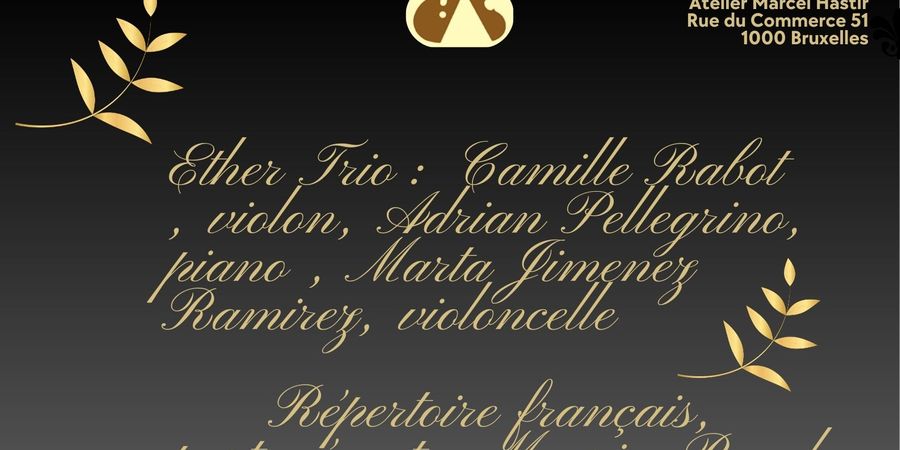 image - Ether Trio: Camille Rabot, viool, Adrian Pellegrino, piano, Marta Jimenez Ramirez, cello - Frans rep