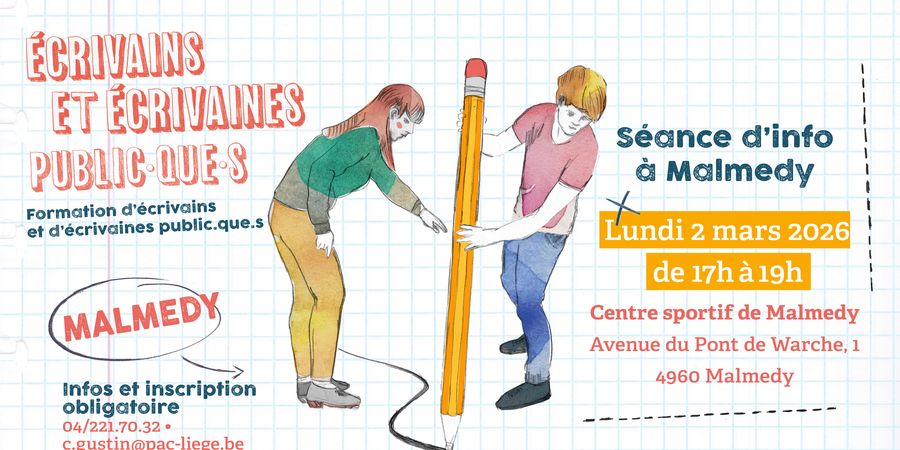 image - Séance d’information – Formation de base pour devenir écrivain.e public.que