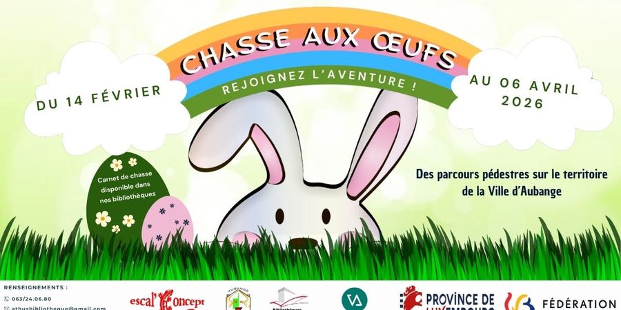 image - Chasse aux oeufs 2026 des bibliothèques de la Ville d'Aubange