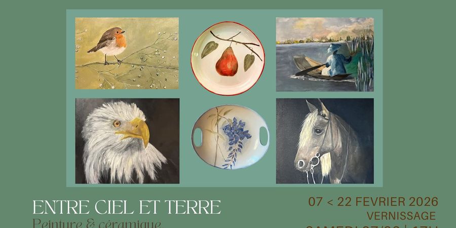 image - EXPOSITION « ENTRE TERRE ET CIEL ». Une exposition de tableaux et de céramiques.
