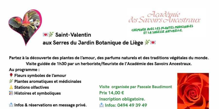 image - Saint-Valentin aux Serres du Jardin Botanique de Liège