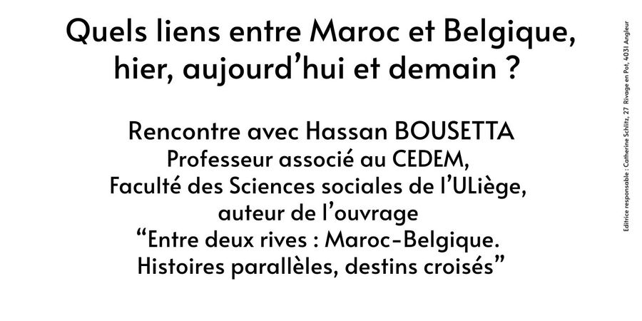 image - Quels liens entre Maroc et Belgique, hier, aujourd'hui et demain ?