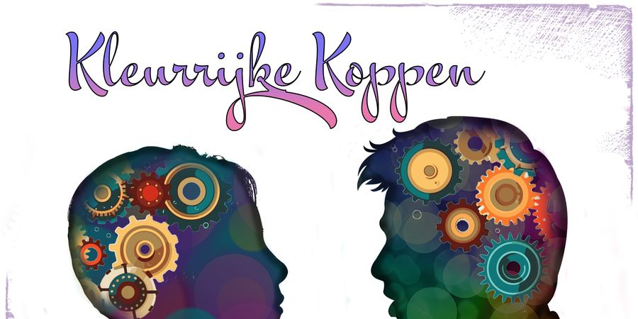 image - kleurrijke koppen, waar anders zijn normaal is.