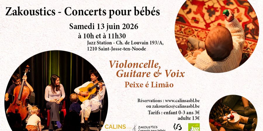 image - Zakoustics - Concert pour bébés - Jazz Station - Trio cordes & Voix