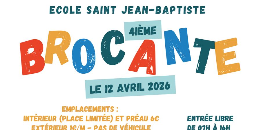 image - Quatrième Brocante ecole Saint Jean-Baptiste intérieur et extérieur