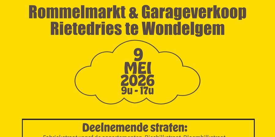 image - Rommelmarkt/garageverkoop wijk Rietedries Wondelgem 