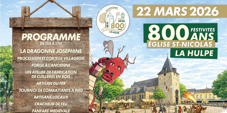 image - Week-end de célébrations des 800 ans de l'église Saint-Nicolas