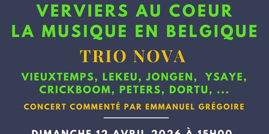 image - Verviers au Coeur : la musique en Belgique - Trio Nova