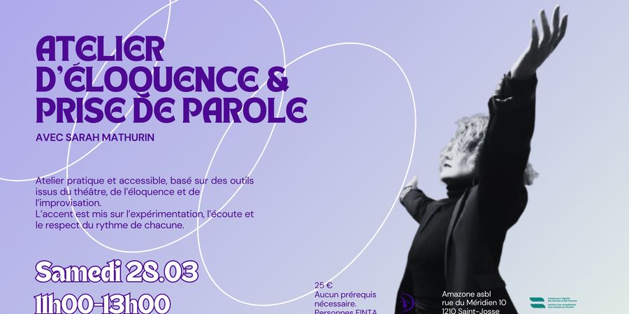 image - Atelier d’éloquence & prise de parole avec Sarah Mathurin