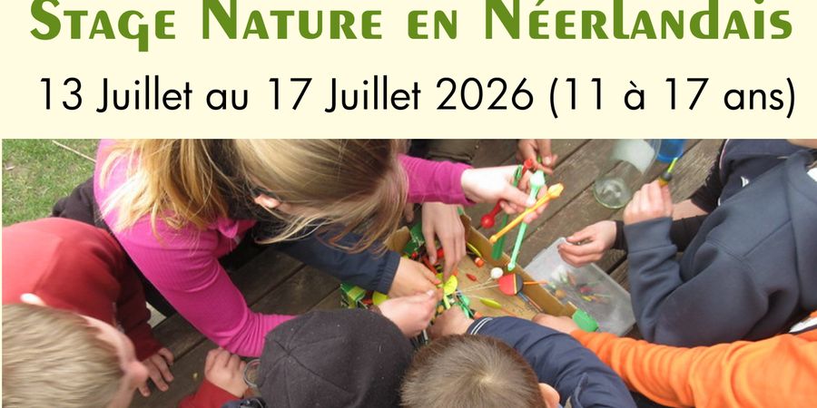 image - Stage Nature en Néerlandais 