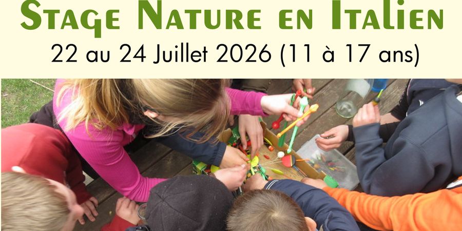 image - Stage Nature en italien 