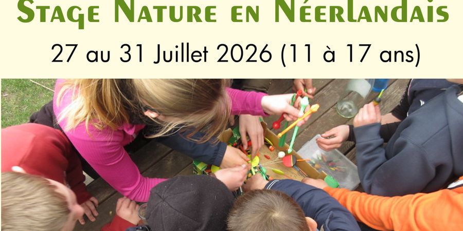 image - Stage Nature en Néerlandais 