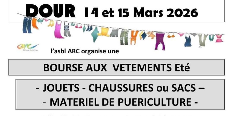 image - Bourse aux vetements, jeux, puericulture, chaussures, livres, ...