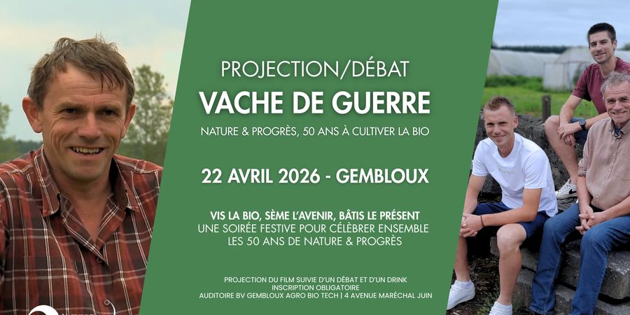 image - Ciné/débat Vache de guerre - Soirée inauguration 50 ans Nature & Progrès
