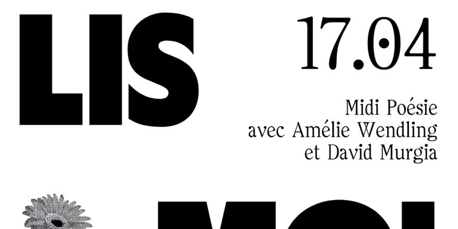 image - Midi Poésie avec Amélie Wendling et David Murgia