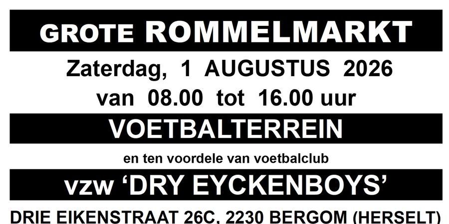 image - Grote Zomerrommelmarkt, Dry Eyckenboys vzw te Bergom/Herselt