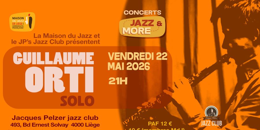image - Concert Jazz&More: Guillaume Orti (solo)