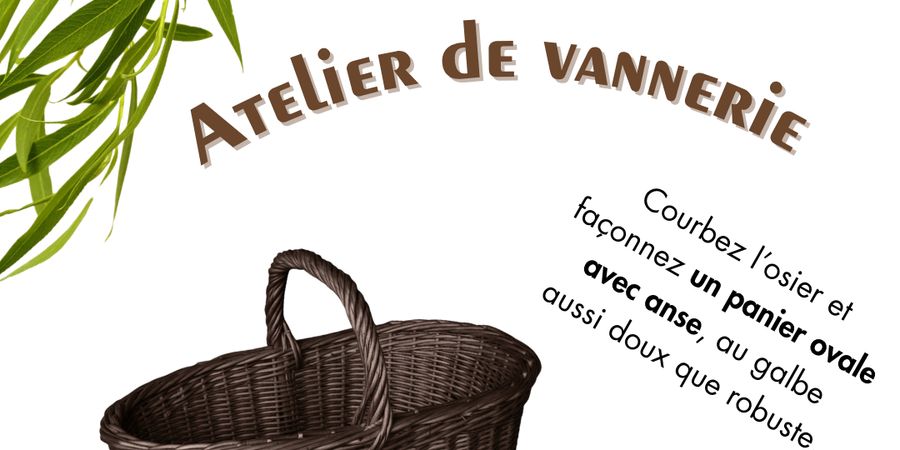 image - Atelier Vannerie - Panier ovale avec anses