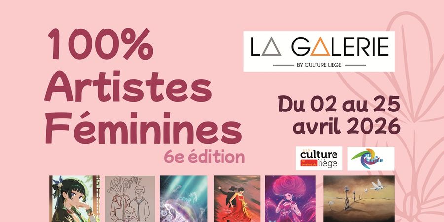 image - Vernissage exposition d'avril 2026 : « 100% Artistes Féminines - 6e édition »