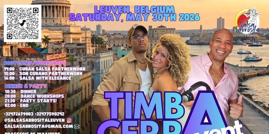 image - Cuban Bootcamps + Dinneravond & Latin Party- Fiesta sabrosa in Leuven