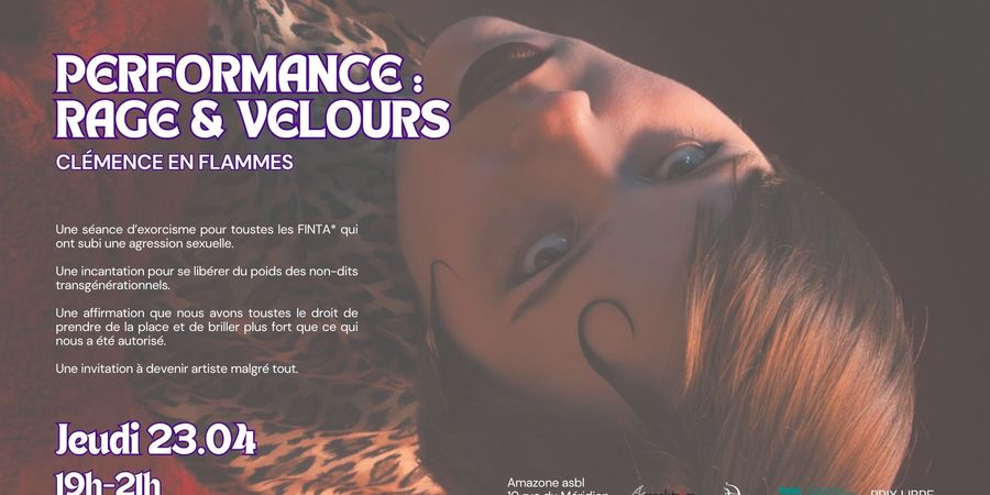 image - Lecture-performance : Rage & Velours de Clémence en Flammes (Amazone & maelstrÖm éditions)