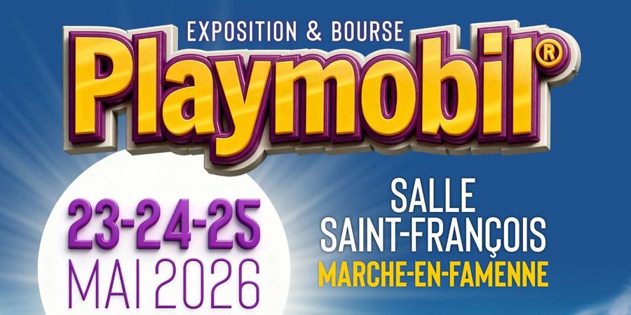 image - Expo-Bourse Playmobil à Marche-en-Famenne – Week-end de la Pentecôte (23-25 mai 2026)