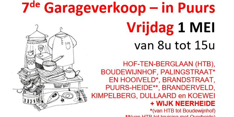 image - 5de garageverkoop in Puurs: Hof ten Berglaan en omliggende straten