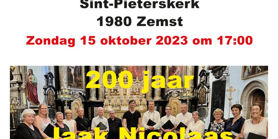 image - Concert anniversaire 200 ans Jacques Nicolas Lemmens Zemst