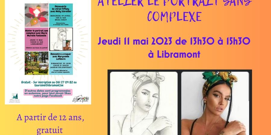 image - Rencontre artistique à Libramont Atelier le portrait sans complexe avec Marie Murielle Fontenelle