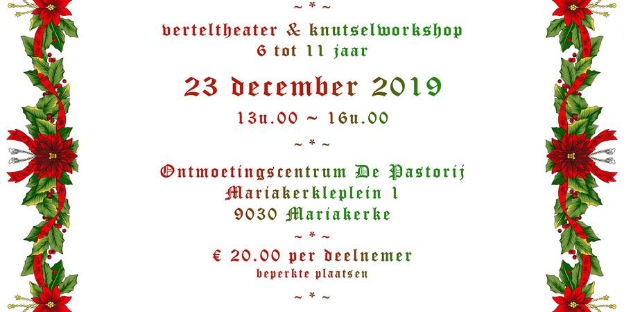 image - Kerstworkshop Verteltheater & Kerstmis Knutselen