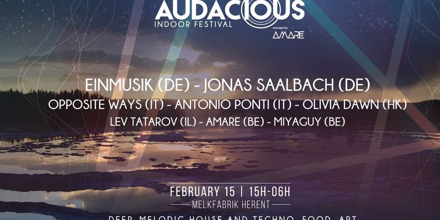 image - Audacious Indoor festival avec Einmusik et Jonas Saalbach