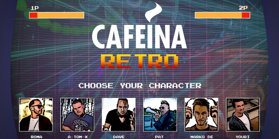image - Cafeina Retro at red and blue