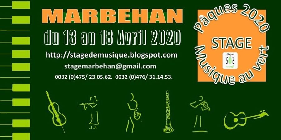 image - Stage de musique à Marbehan Pâques 2020