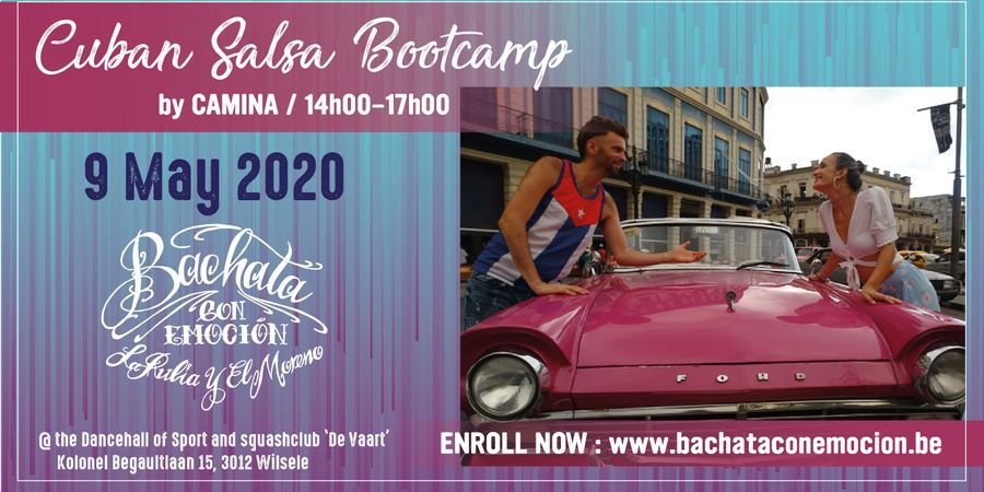 image - Salsa Cubana Bootcamp Leuven, Bachata con Emoción/Camina
