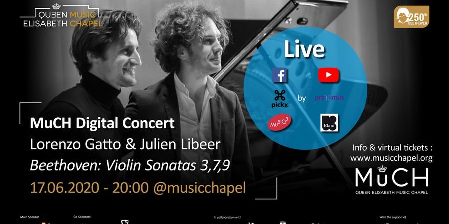 image - MuCH Digital Concert at home, Lorenzo Gatto & Julien Libeer, Beethoven violin sonatas
