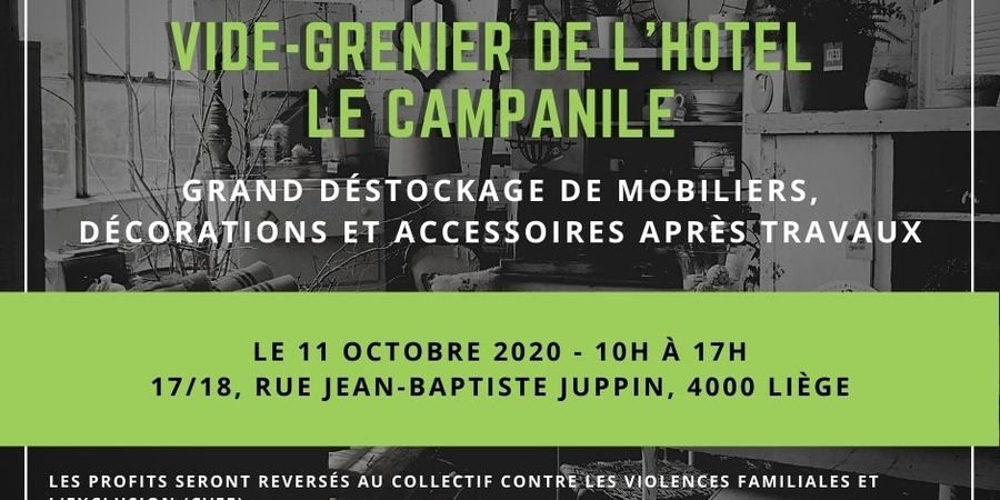 image - Vide-Grenier : déstockage de mobiliers, décorations et accessoires de l'Hôtel Campanile Liège