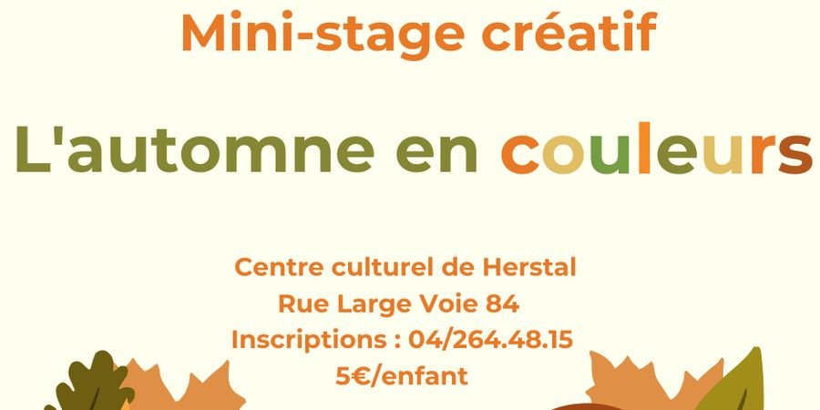 image - Mini-stage créatif - L'automne en couleurs 
