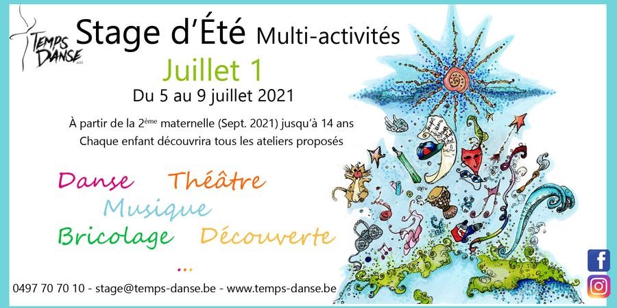 image - Stage Enfant multi-activités du 5 au 9 juillet 2021