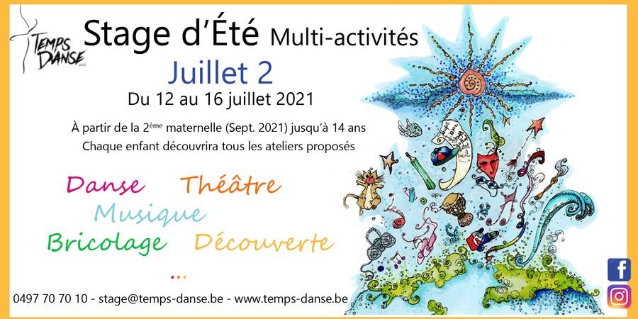 image - Stage Enfant multi-activités du 12 au 16 juillet 2021