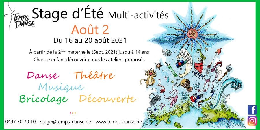image - Stage Enfant multi-activités du 16 au 20 août 2021