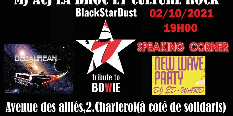 image - Festival Tribute To Bowie (Blackstardust)+Delaurean+Speaking Corner +new wave party(DJ Ed-Ward)