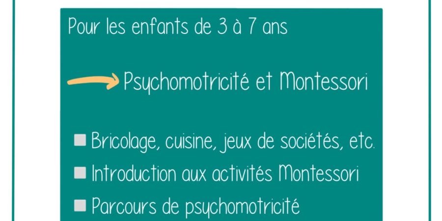 image - Stage psychomotricité et Montessori