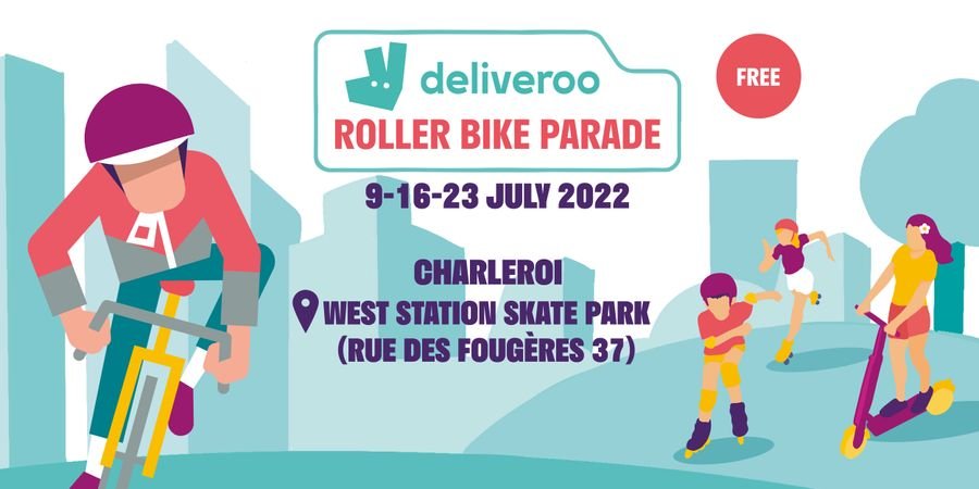 image - Deliveroo Roller Bike Parade - Charleroi