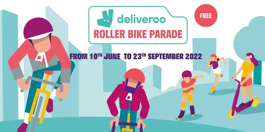 image - Deliveroo Roller Bike Parade - Mons